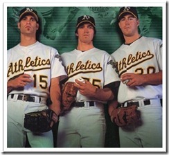 Picture of Tim Hudson, Barry Zito and Mark Mulder